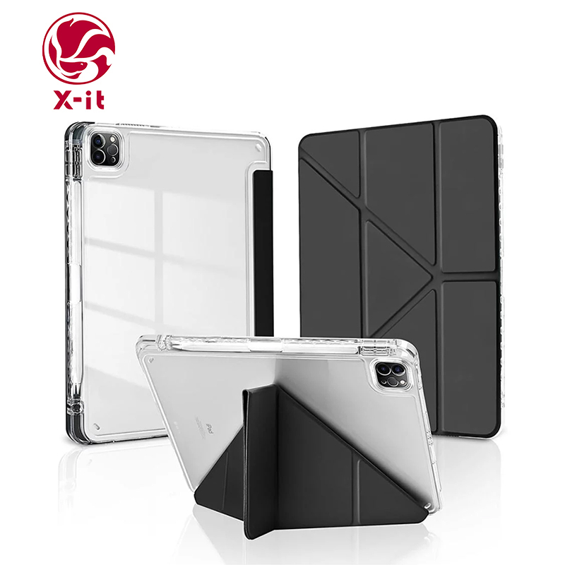 X-IT สําหรับ iPad 12th 11th Generation A16 /10th Gen Air 8 7 6 11/13 นิ้ว M4 M3 M2/Air 5/4/10.2/Pro 11/13 M4/M5/12.9 กรณี, มุม Mutail พับ Y-Shaped ฝาครอบ Y