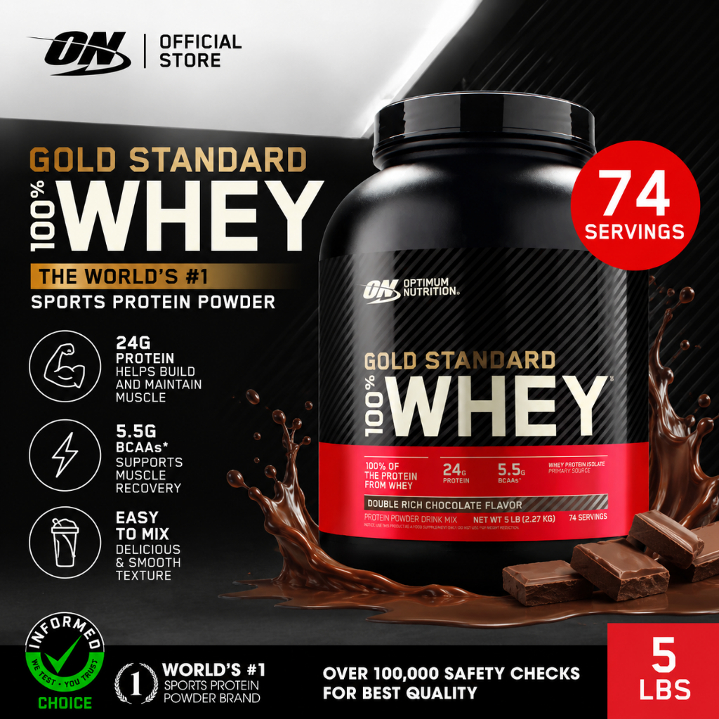Optimum Nutrition Gold Standard Whey Protein 2 Lbs. เวย์โปรตีนไอโซเลตเป็นส่วนประกอบหลัก