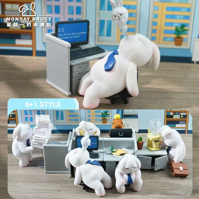 [ของแท้] Monday Bruce Still Have to Go to Work วันนี้ Series V4 Figure Gift Toy