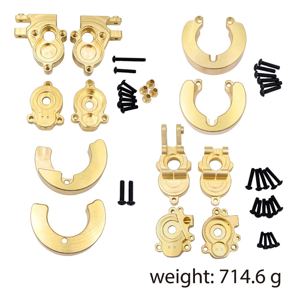 1/10 Yikong YK4106 YK4107 ทองเหลืองพวงมาลัย Knuckles ด้านหลัง Hub Counterweight C-Hub เกราะชุดสําหรั