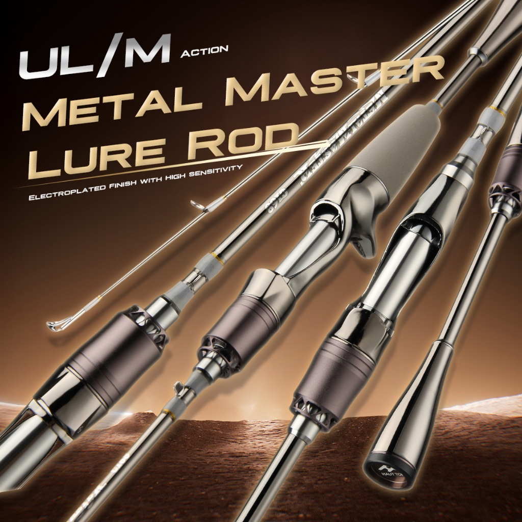 HAUTTON โลหะ Master 168UL-210M Spinning Casting Fishing Rod 104-161G 2.5-21G Lure เซรามิคท่องเที่ยว Teflon เคลือบความไวสูง Reel ที่นั่งสําหรับปลาเทราท์เบส