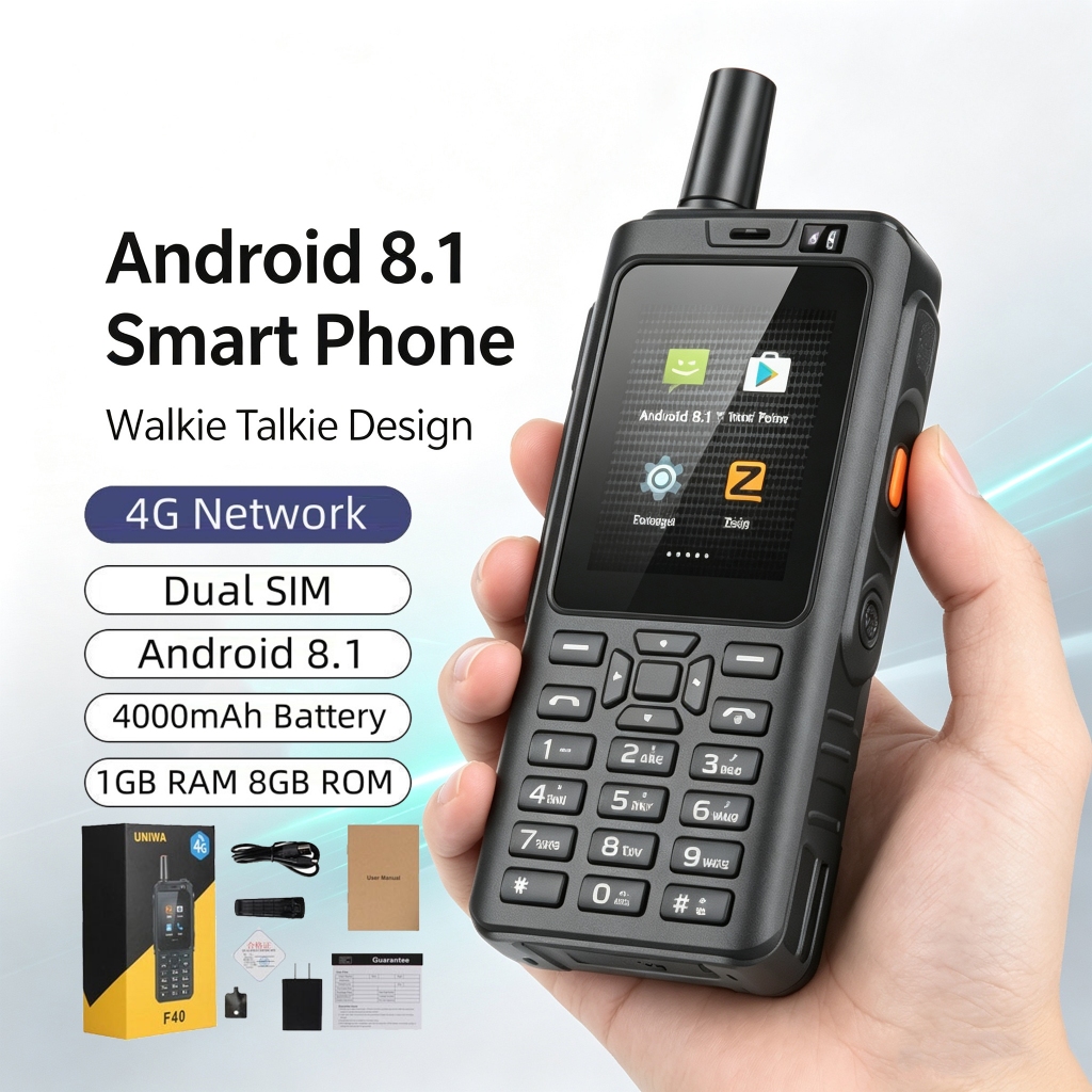 UNIWA F40 ทนทาน Zello หน้าจอ 2.4 นิ้ว 1GB RAM 8GB ROM 5MP กล้องหลัง IP65 กันน้ํา WIFI GPS Dual SIM 4