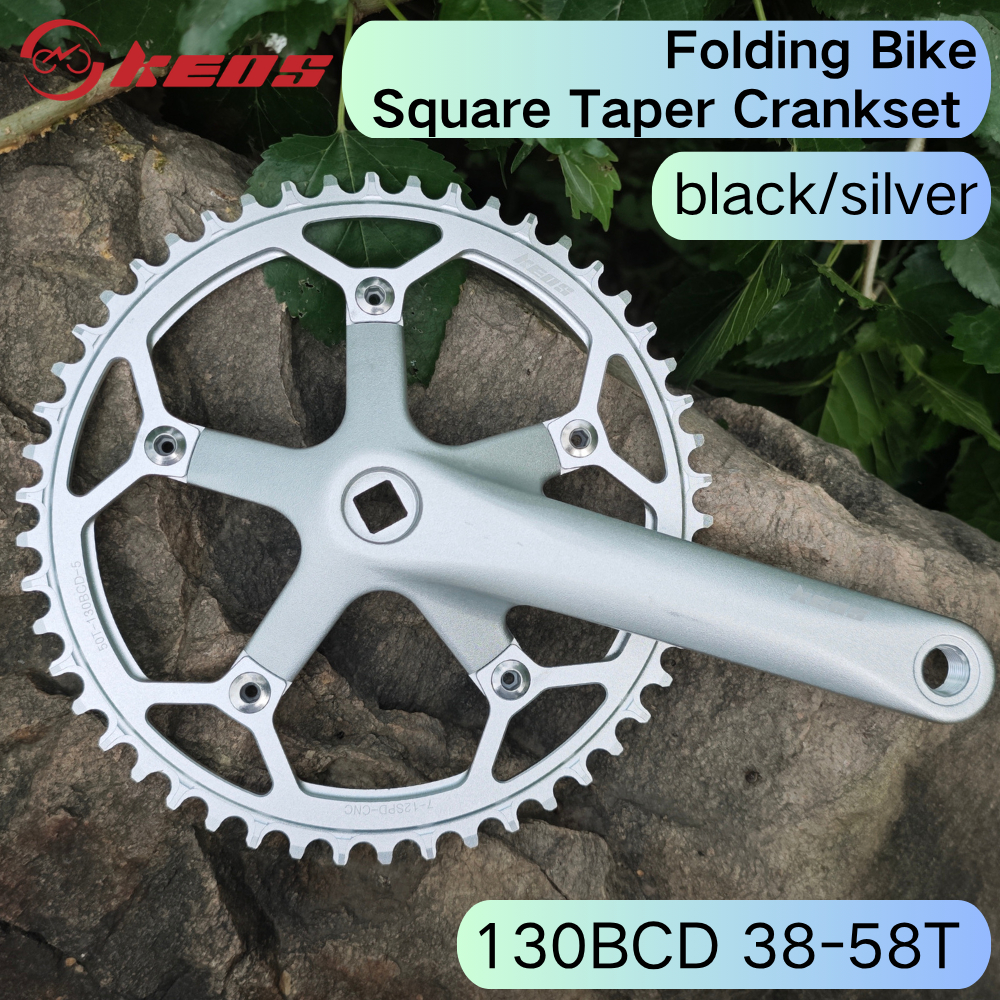 KES จักรยานพับ Crankset BMX 50/52/54/56/58 ฟัน Crank Chainring Spur เกียร์และเกียร์ลบแผ่นเดียว Squar