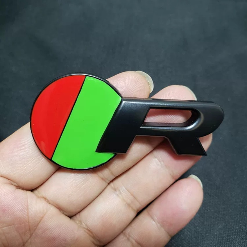 3D โลหะ Matte สีดํา R ตัวอักษรด้านหลัง Badge Fender Body Emblem Sport Decal สติกเกอร์สําหรับ Jaguar