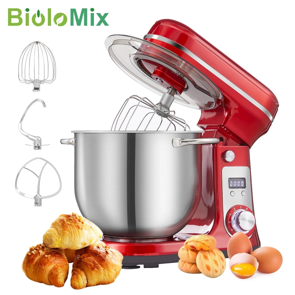 Biolomix 6L Quiet DC ยนต์ ผสมอาหาร ตีไข่ เครื่องปั่นแป้งในครัว