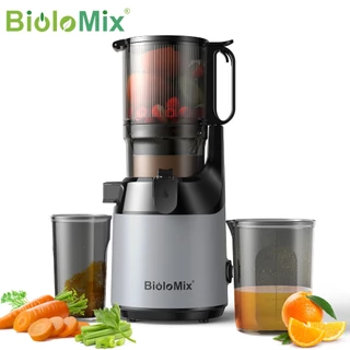 Biolomix เครื่องคั้นน้ําผลไม้แบบกดเย็น,พร้อมชูฟีด 130 มม.พร้อมการแยกเยื่อ,ผลตอบแทนน้ําผลไม้สูง,BPA ฟรีเครื่องคั้นน้ําผลไม้แตกช้า