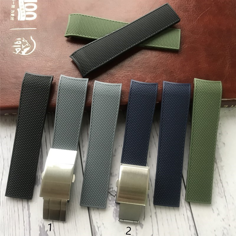 ทดแทน Longines Longines Longines Longines L3.742/644 กีฬาดําน้ํายางซิลิโคนสายนาฬิกาสร้อยข้อมือผู้ชาย