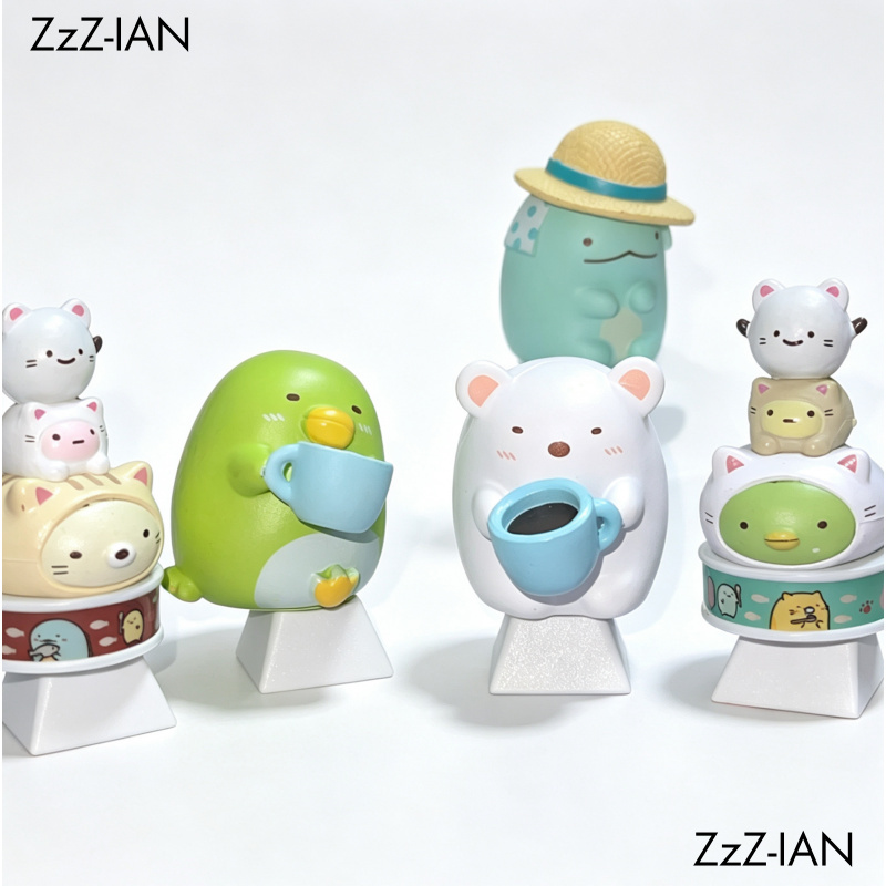 การ์ตูนสําหรับคีย์บอร์ดเชิงกล DIY ปรับแต่งข้อความเหมือนกับมุมสิ่งมีชีวิตของขวัญน่ารัก ปุ่มกดแกนข้าม