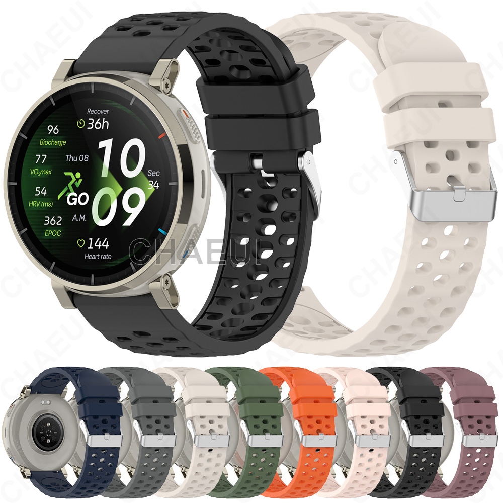 สายรัดสร้อยข้อมือซิลิโคนอุปกรณ์เสริมสายรัดข้อมือแบบห่วงสําหรับ Amazfit Active 3 Premium / Active 2
