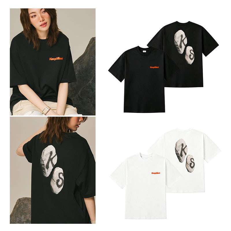 OrmKornnaphat Fan Made KeepSilent พิมพ์เสื้อยืดแขนสั้นผู้ชายผู้หญิงฤดูร้อนผ้าฝ้ายหลวมด้านบนที่กําหนด