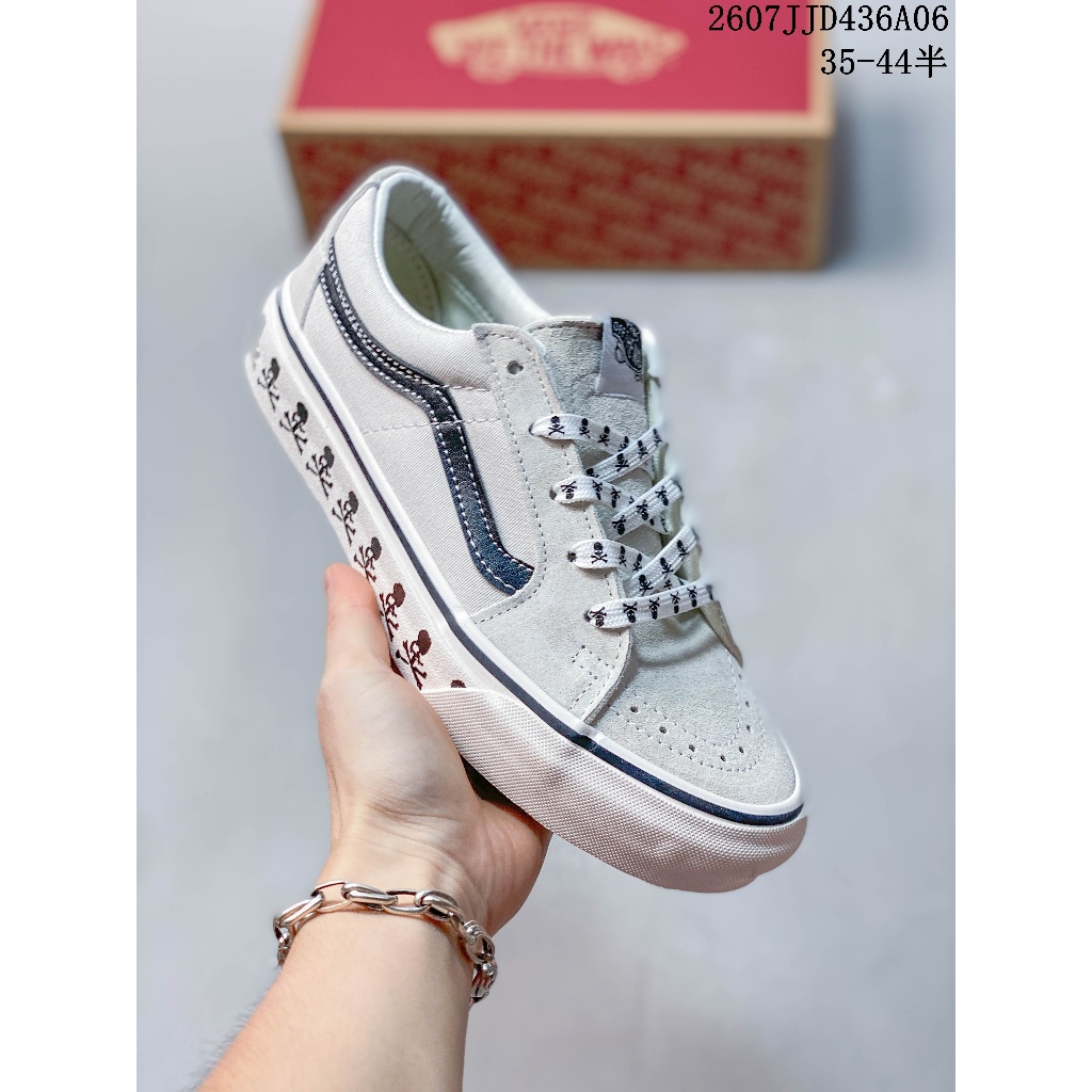 Vans Sk8-Low Skull Canvas Shoes Classic All-Match Skateboard Shoes