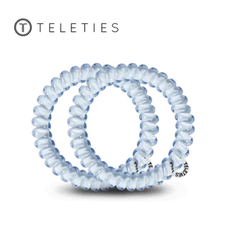 TELETIES - Washed Denim (Classic Collection) | ยึดเกาะแน่น | กันน้ำ | ไม่ทิ้งรอยกด | ยางมัดผมเกลียวแฟชั่นสำหรับผู้หญิงและเด็กผู้หญิง