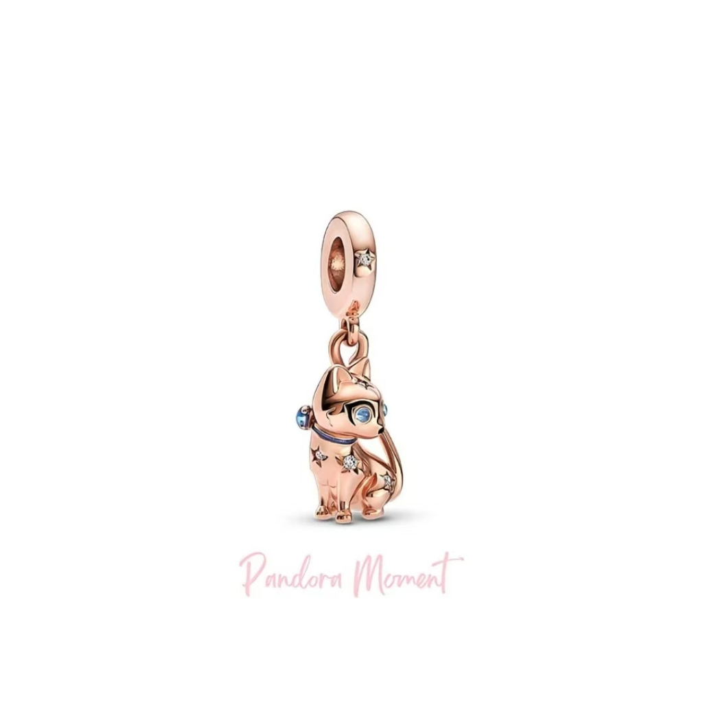 2026 NewS925 Rose Gold Sparkling Pet Cat 3D Pendant/Fashion Minimalist Pendant