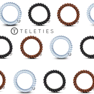 TELETIES คอลเลกชันคลาสสิก | ม้วนผมเกลียวด้ามจับแข็งแรง | มัดผมยืดหยุ่นสำหรับทำทรงหางม้า