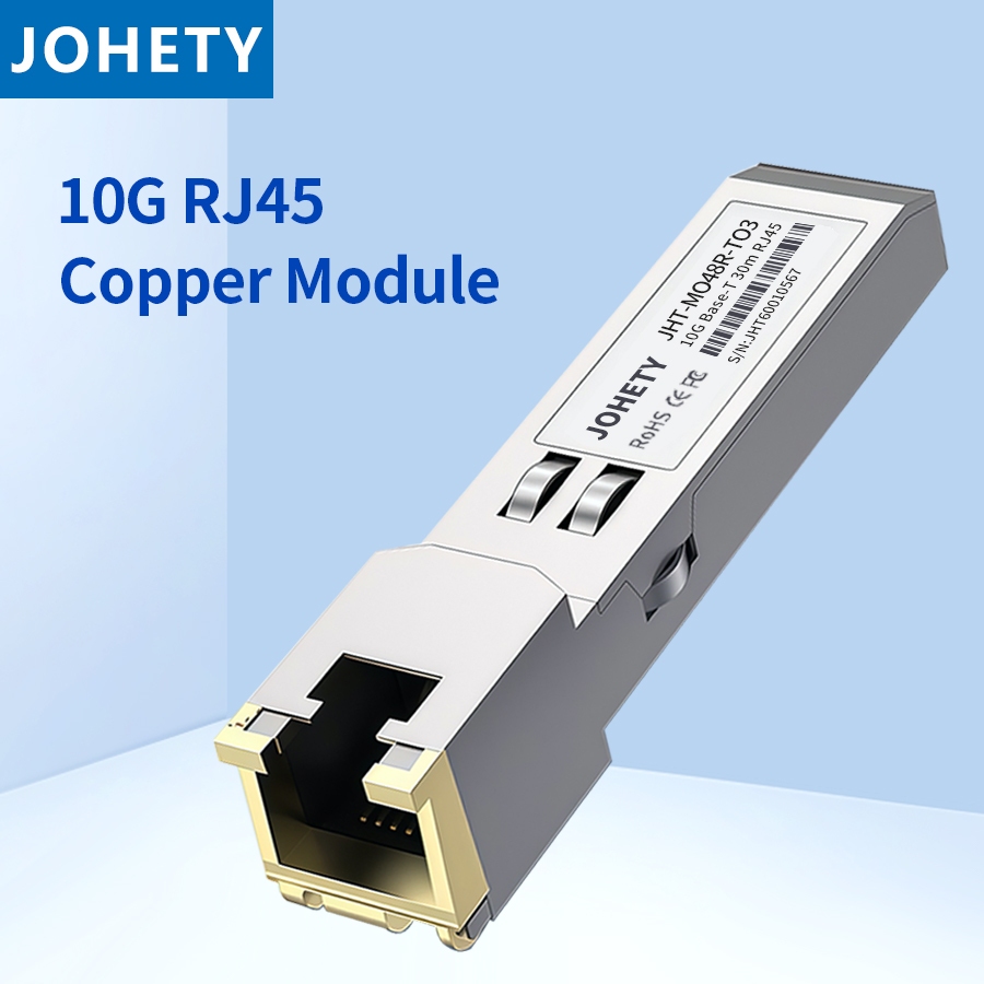 JOHETY 10G SFP + ถึง RJ45 โมดูล 10GBase-T Transceiver Universal Multi-Gig (10G/2.5G/1G) SFP to RJ45 