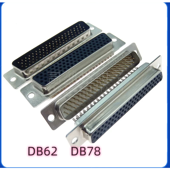 1PCS DB62 62Pin DB78 78PIN ชาย Solder Cup Connector DB62M Serial Port อะแดปเตอร์หญิงชายชุบทอง 1U DP6