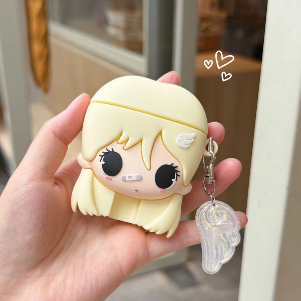 การ์ตูน 3D สาวพร้อมจี้สําหรับ AirPods Pro 2/Pro รุ่นที่ 3 เคสหูฟัง AirPods 3/4th Generation หูฟังไร้สายบลูทูธฝาครอบป้องกันซิลิโคนอ่อนนุ่ม