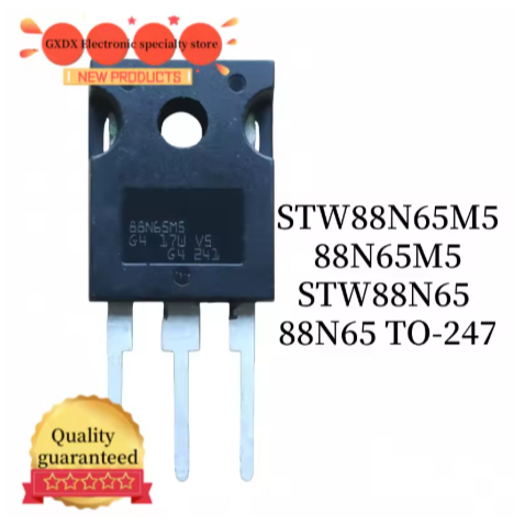 5PCS STW88N65M5 88N65M5 STW88N65 88N65 TO-247 100% ใหม่ Original 88A 650V Power MOSFET ทรานซิสเตอร์ใ
