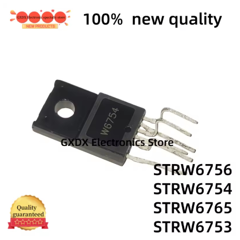 5PCS STRW6754 W6754 STRW6753 W6753 STR-W6756 W6756 STRW6756 STR-W6765 W6765N STRW6765 TO-220F-6 โมดู