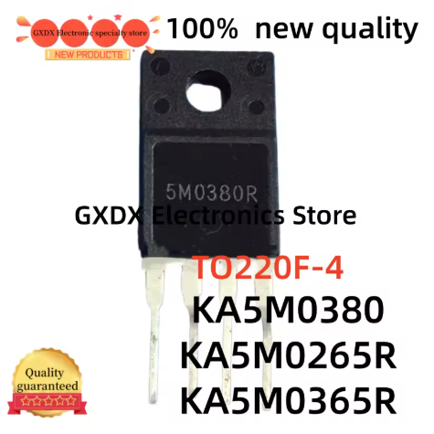 5PCS 100% nuevo KA5M0365R, TO-220F, KA5M0365,TO220F-4, 5M365R, 5M0365R, 5M0380R, 5M0265R,KA-M0R, 5M0
