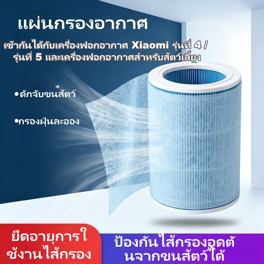 แผ่นกรองอากาศ hepa filter กันฝุ่น pm2.5 แผ่นกรองอเนกประสงค์ ไส้กรองxiaomi เครื่องฟอกอากาศ DIY แผ่นดักจับฝุ่น 10Pcs จัดส่งจากกรุงเทพฯ