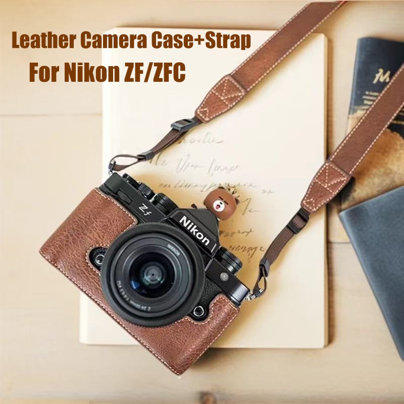 เคสป้องกันกล้องหนังพร้อมสายคล้องไหล่สําหรับเปลือกฝาครอบตัวกล้อง Nikon ZF/Nikon ZFC