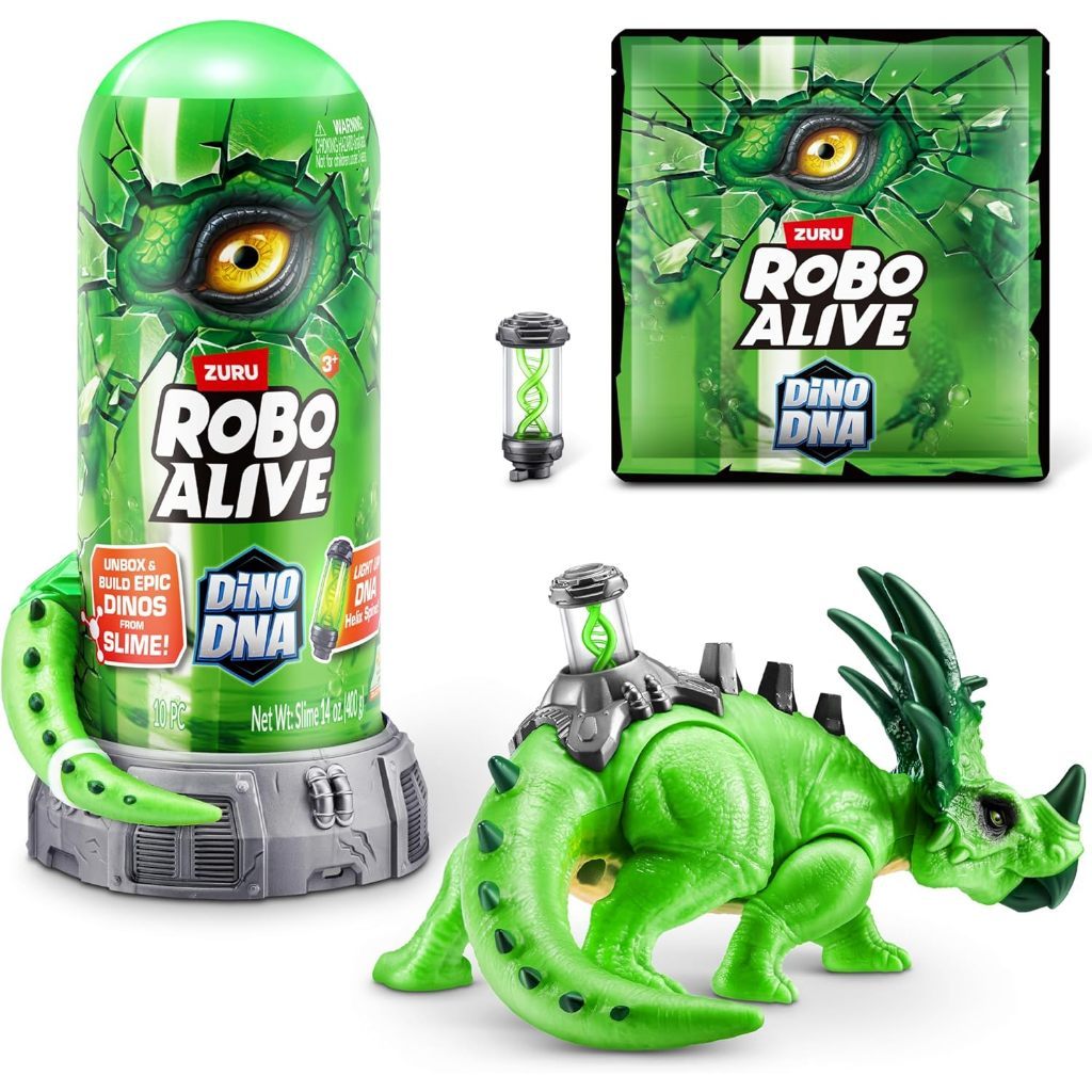 ZURU Robo Alive Dino DNA(Styracsaurus), 发光龙玩具,เริ่มต้น箱, ของเล่นเด็ก
