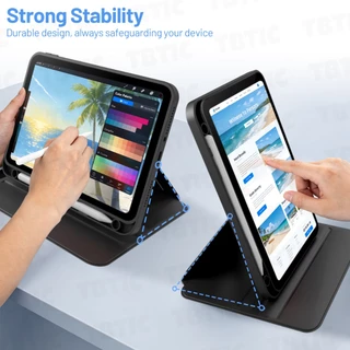 TBTIC เคสแท็บเล็ตหมุนได้ 360° พร้อมช่องเก็บปากกา กันกระแทก มีขาตั้ง สำหรับ Redmi Pad Pro / Pad 2 Pro 12.1 / Pad 2