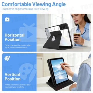 TBTIC เคสแท็บเล็ตหมุนได้ 360° พร้อมช่องเก็บปากกา กันกระแทก มีขาตั้ง สำหรับ Redmi Pad Pro / Pad 2 Pro 12.1 / Pad 2