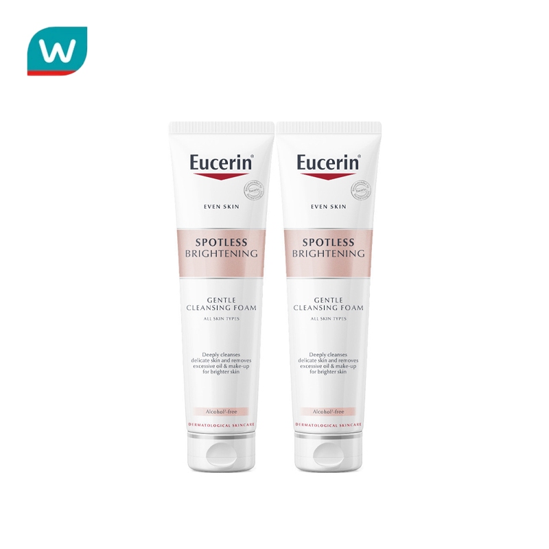 [ Buy 1 Get 1 Free ] Eucerin SPOTLESS BRIGHTENING GENTLE CLEANSING FOAM 150 G โฟมล้างหน้าไบรท์เทนนิ่ง