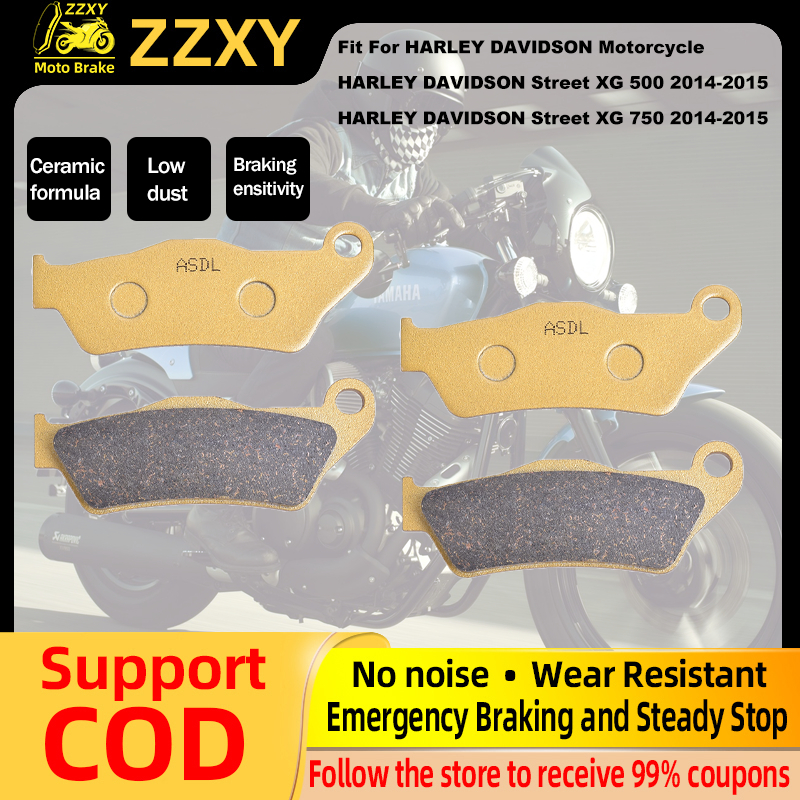 สําหรับ HARLEY DAVIDSON Street XG 500 2014-2015 Street XG 750 2014-2015 ผ้าเบรคเส้นใยเซรามิคประสิทธิ