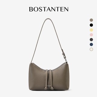 Bostanten Indy Bag Mini Hobo Shoulder Bag Soft Leather Handbag Adjustable Strap Fashion Purse for Women Korean Style Casual Daily