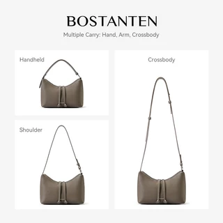 【7.20ใหม่】BOSTANTEN Indy Bag กระเป๋าฮูโบ้ผู้หญิง กระเป๋าสะพายไหล่ผู้หญิง กระเป๋าสะพายข้างผู้หญิง ทรงพระจันทร์เสี้ยว ใส่ของได้เยอะ น้ำหนักเบา