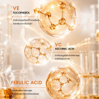 ICE LERSKIN เซรั่มวิตามินซี 15% วิตามินอี + Ferulic Acid ช่วยให้ผิวกระจ่างใส ลดเลือนจุดด่างดำและรอยสิว