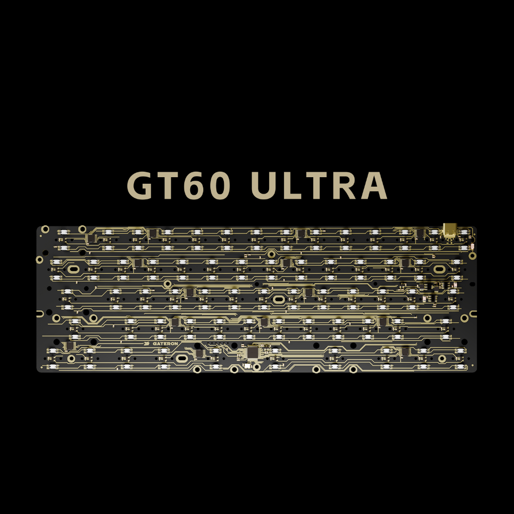 GATERON GT60 Ultra HE คีย์บอร์ดแม่เหล็ก PCB - PCB เรืองแสง LED คู่