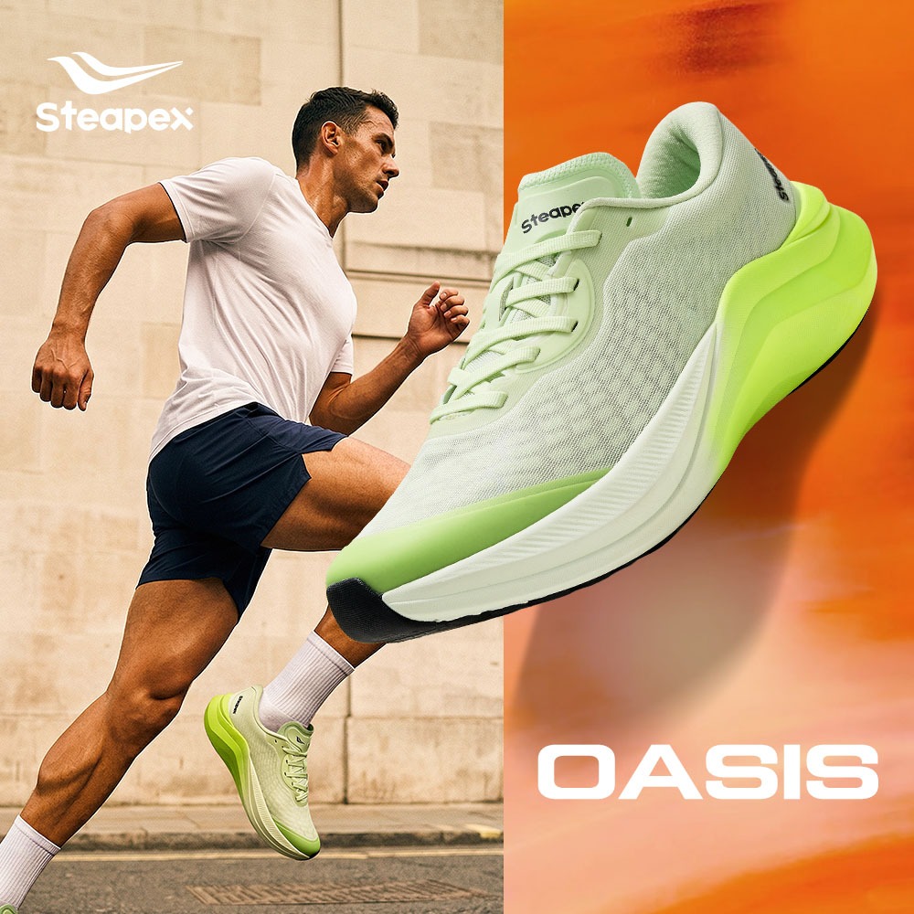 Steapex OASIS รองเท้าวิ่งตาข่ายระบายอากาศน้ําหนักเบา | รองเท้าผ้าใบเดินทรงเข้ารูปผิวที่สองพร้อมกันกระแทกรองรับส้นเท้าและมั่นคงป้องกันการบิด