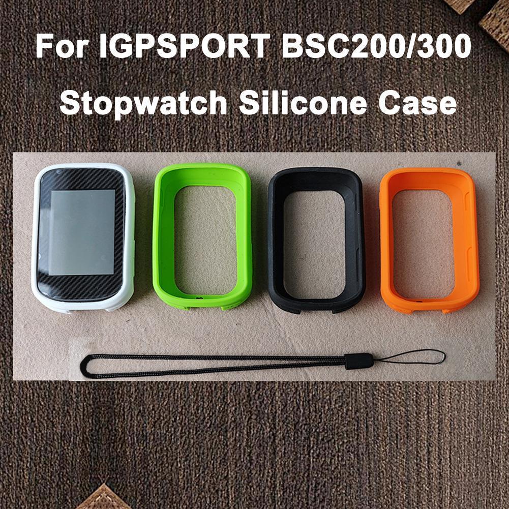 เคสซิลิโคนสําหรับ IGPSPORT BSC200S BSC300T Chronograph พร้อมฟิล์มป้องกันและอุปกรณ์เสริมเชือก