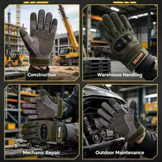 TOOLSTACK ถุงมือทํางานมืออาชีพป้องกันมือแกรนด์กันลื่นทนทาน