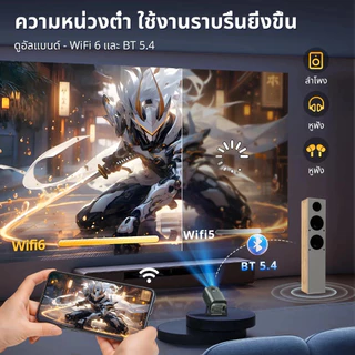 XGODY Gimbal 5 GO โปรเจคเตอร์พกพา Android 14 สนับสนุน 4K 8K HD ความสว่าง 500 ANSI