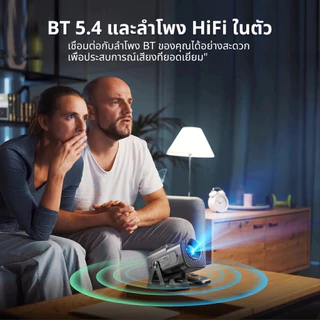 XGODY Gimbal 5 GO โปรเจคเตอร์พกพา Android 14 สนับสนุน 4K 8K HD ความสว่าง 500 ANSI