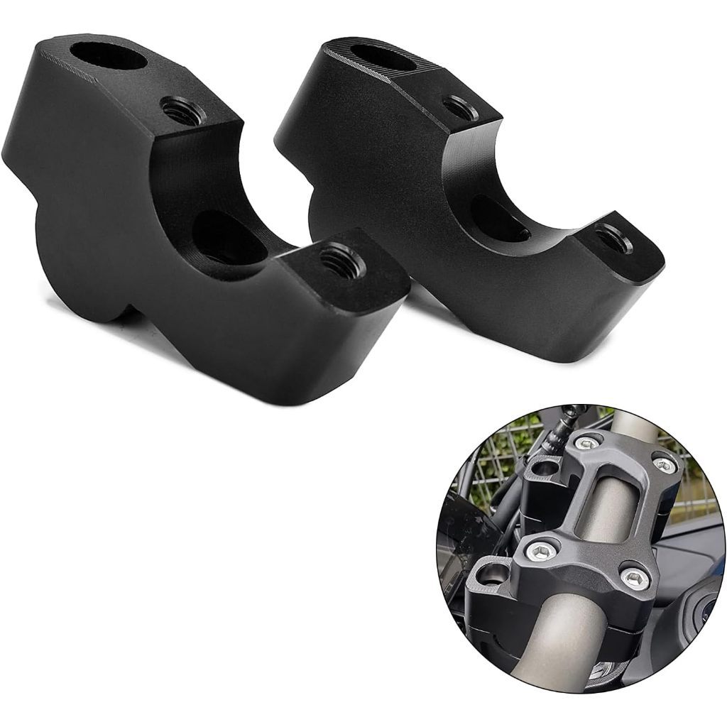 LEDISHUN แฮนด์รถจักรยานยนต์บาร์ Riser ความสูงเข้ากันได้กับ Honda CB150R CB125R NX500 CB650R CB300R C