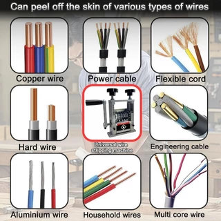 เครื่องปอกสายไฟแบบแมนนวล 6 ช่อง 5 des แบบพกพากรอบโลหะลวด Peeler สําหรับขูดทองแดงรีไซเคิล 3-17 มม.