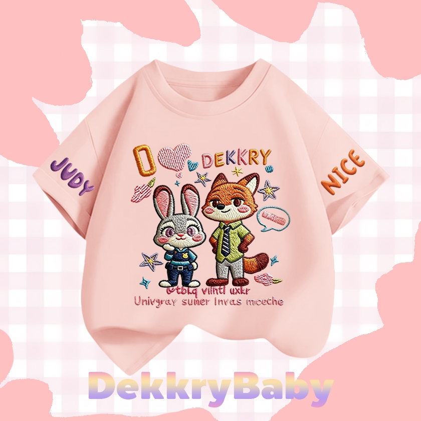 【พร้อมส่ง】Dekkry Baby ลายการ์ตูนน่ารัก หน้าร้อน แมตช์ง่าย แฟชั่น เสื้อยืดเด็ก ทรงหลวม สวมใส่สบาย เสื้อยืดเด็กหญิง แขนสั้น YG5679