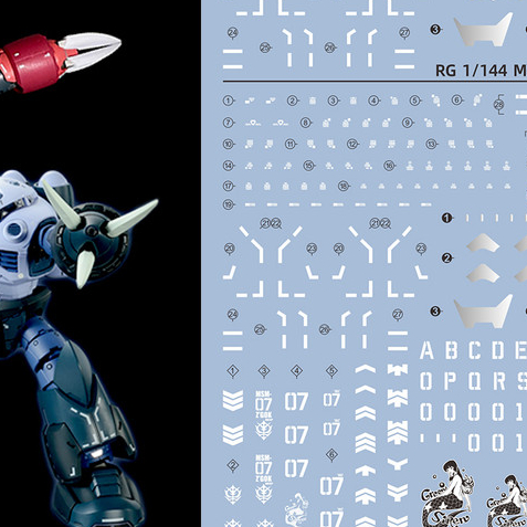 20260712 สติ๊กเกอร์สไลด์น้ํา EVO เหมาะสําหรับ RG 1/144 MSM-07S MSM-07 ZGOK EVORG013 (ไม่มีฟิกเกอร์ไม