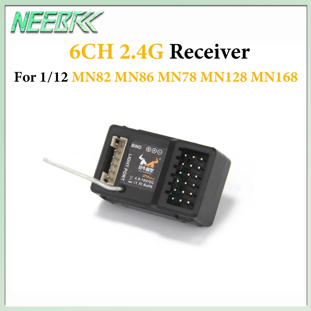 6CH 2.4G ตัวรับสัญญาณ LED Light Group 4.8-10V DC สําหรับ 1/12 MN82 MN86S MN78 MN99S MN128 MN168 RC C