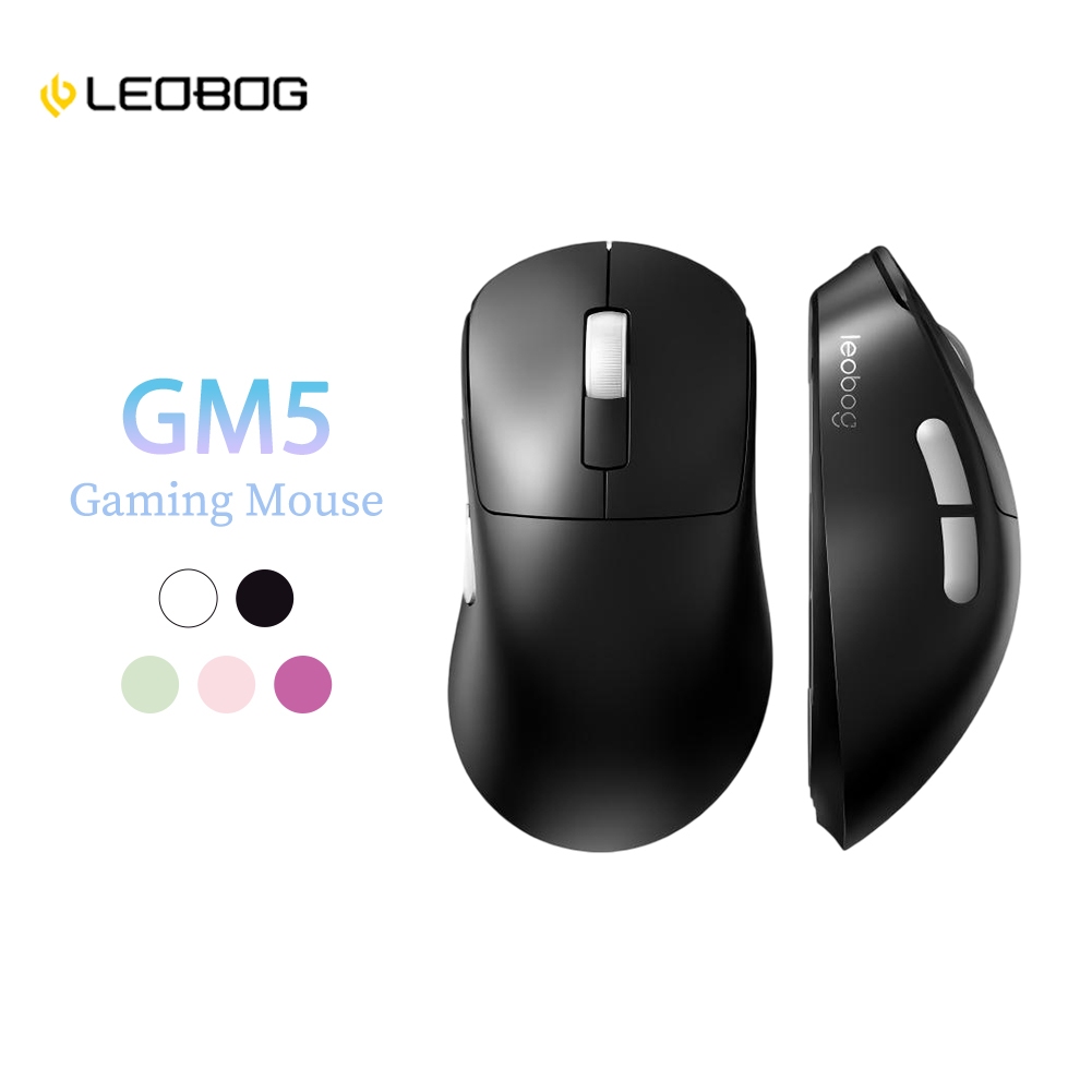 AULA LEOBOG GM5 Tri-Mode Gaming Mouse แบบมีสาย/2.4G/BT 100M คลิก Ergonomic Low Latency Ultra-Light