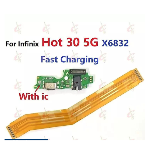 บอร์ดชาร์จ Sub สําหรับ Infinix Hot 30 5G X6832 บอร์ดหลักเมนบอร์ด flex cable