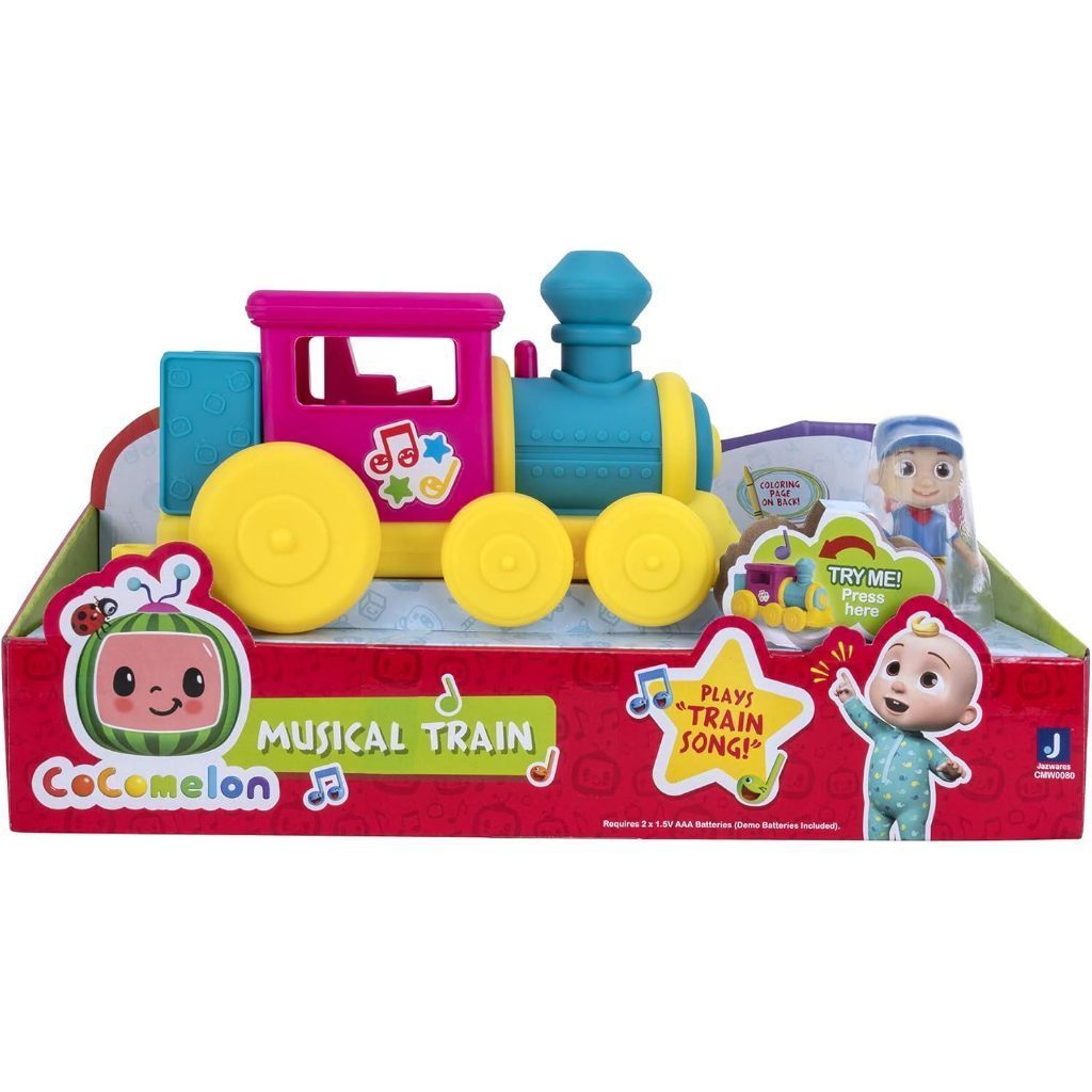 CoComelon แนะนํารถ รถไฟ-เสียงพิเศษ Command JJ Doll-เหมาะสําหรับตุ๊กตา 4 ล้อฟรี-เล่นเพลง-เหมาะสําหรับ