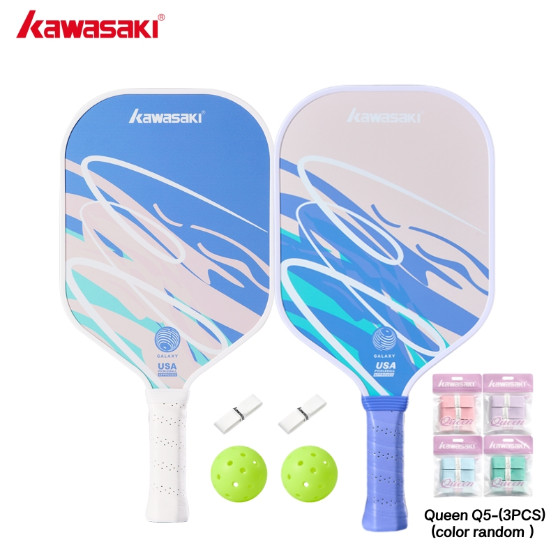 KAWASAKI مضارب بيكلبول GALAXY & AURORA فايبرغلاس 220 غ (مضربان) — صورة 6