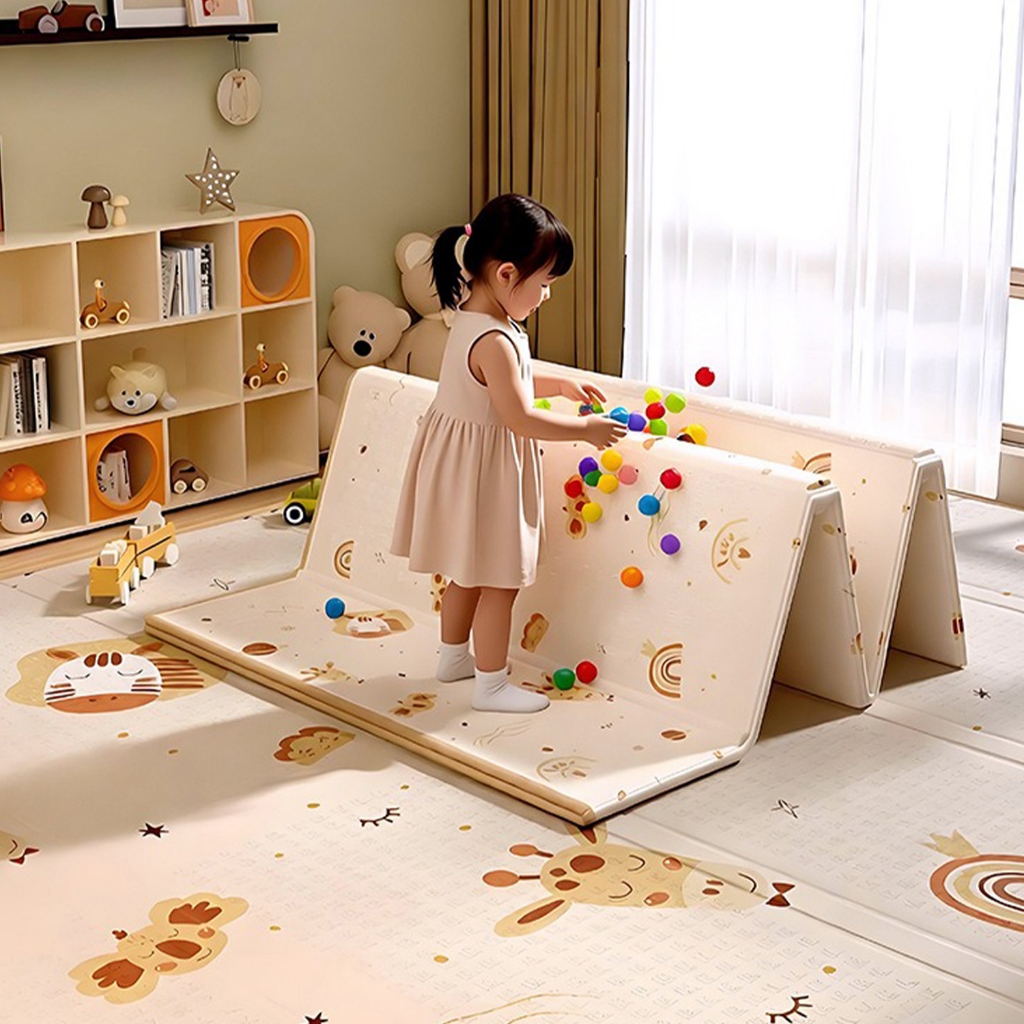 IXPEPANBAYI Premium Baby Play Mat หนา 2 ซม. Playmat แบบพับได้ 99.99% Antibacting Mat